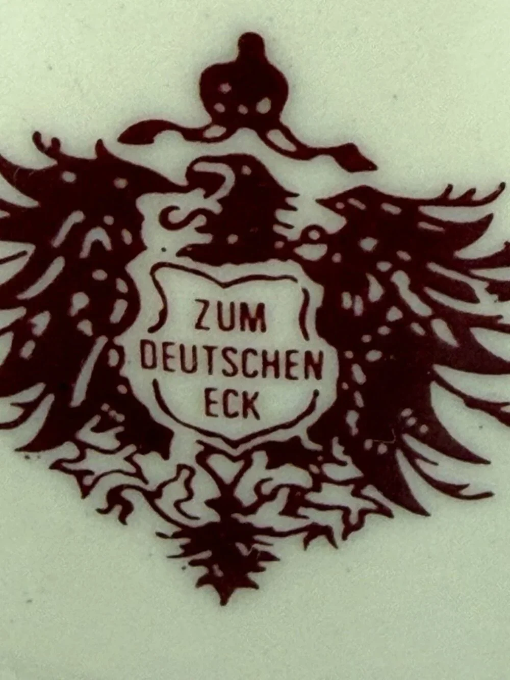 Vntg Steelite Intl‎ England Mug from Zum Deutschen Eck German Chicago Restaurant